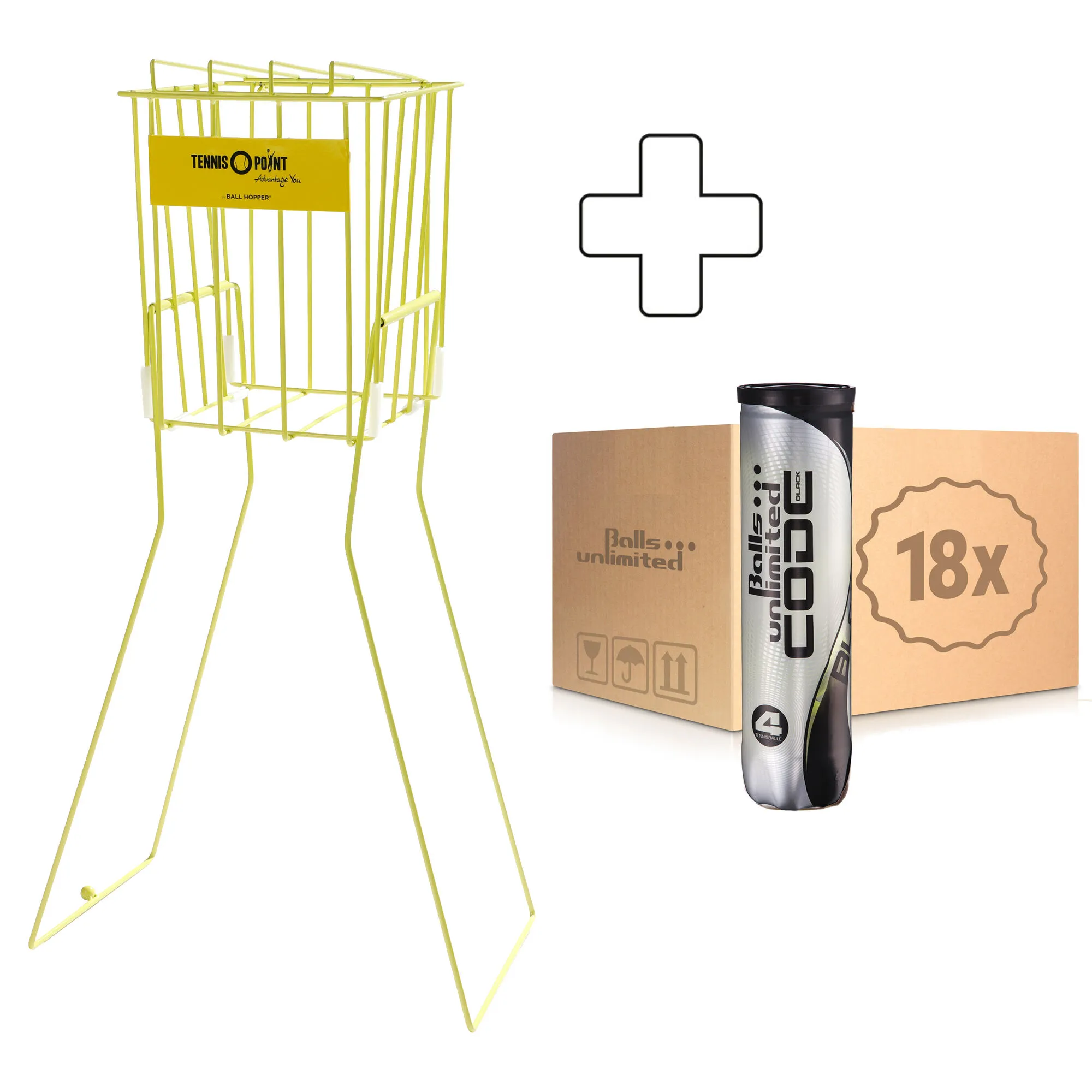 Balls Unlimited Code Black 18 Tubi Da 4 In Aggiunta Cesto Per Palline