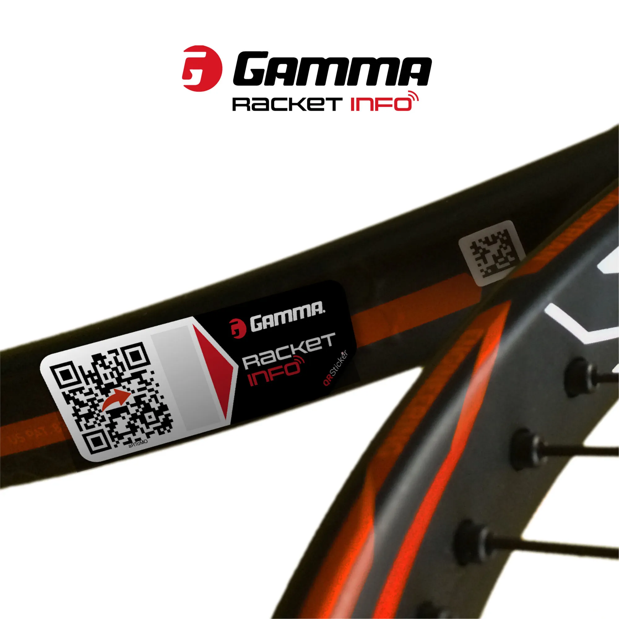 Gamma Racket Info Internationale Version Incollare Gli Adesivi Confezione Da 16 - Nero - immagine 2
