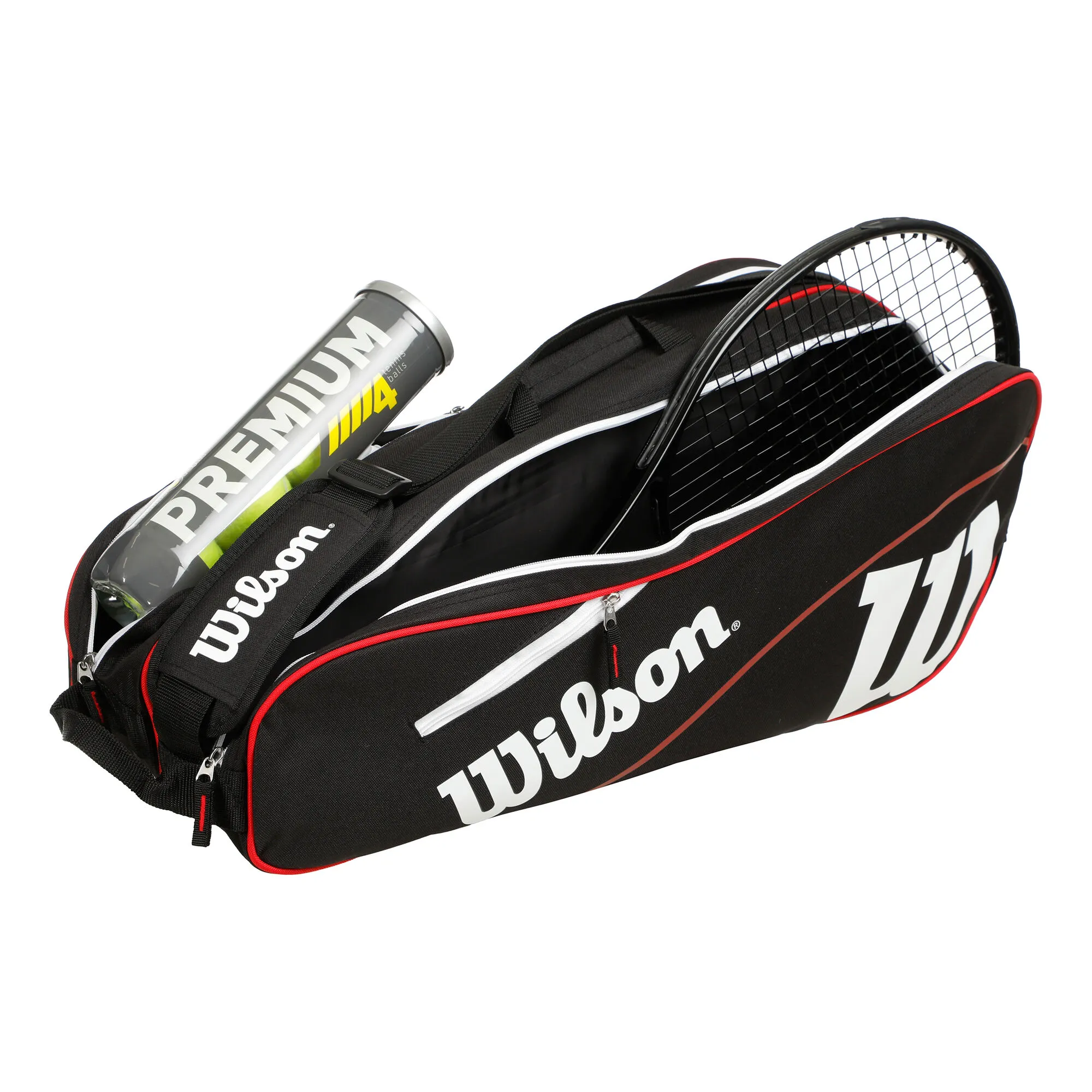 Wilson Advantage III Six Borsa Per Racchetta - Nero, Bianco - immagine 5