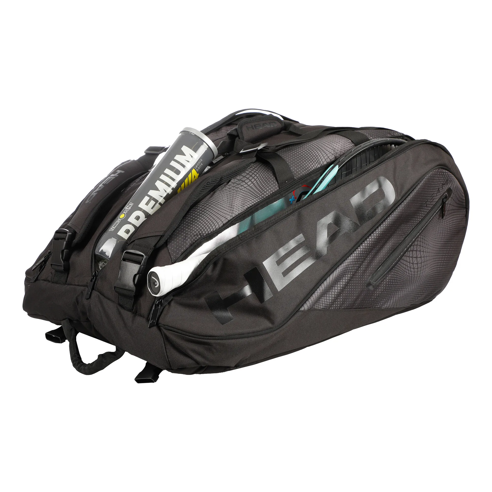 Head Tour Team 15R Megacombi Borsa Per Racchetta Edizione Speciale - Nero, Nero Brillante - immagine 5