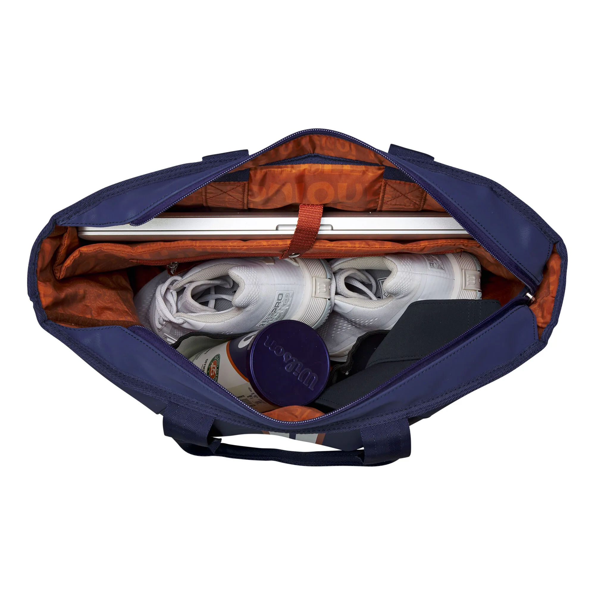 Wilson Roland Garros Premium Tote Borsa Sportiva - Blu Scuro, Crema - immagine 4