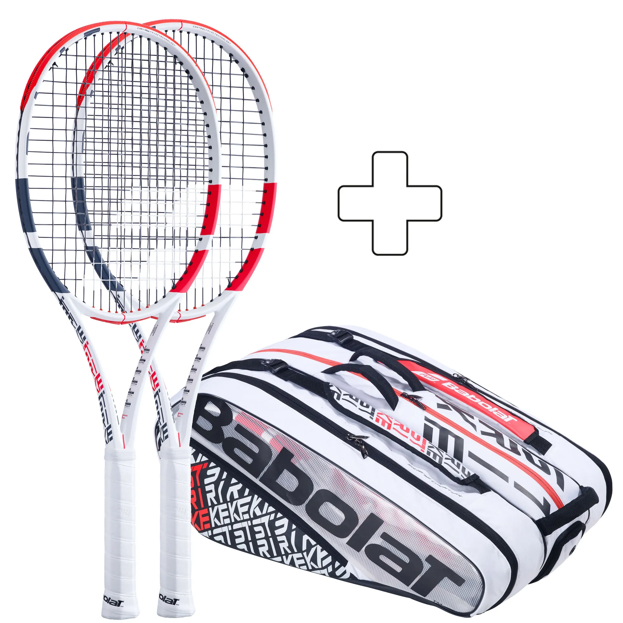 Babolat 2 Pure Strike 16x19 In Aggiunta Borsa Per Racchetta